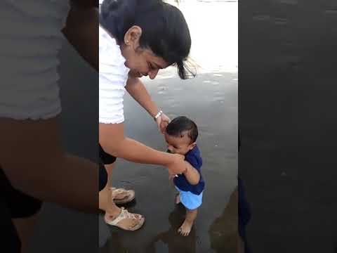 Devarsh walking and enjoying on Beach(1)