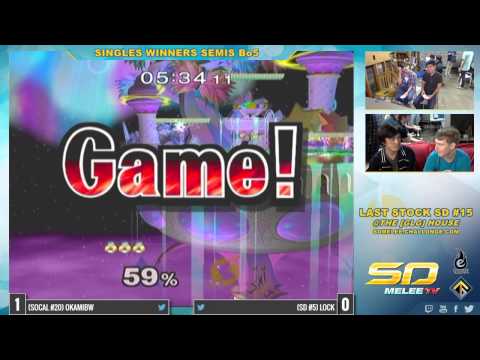 Last Stock SD #15 - [GLG] OkamiBW (Sheik) vs Lock (Samus) - SSBM Winners Semis - Melee