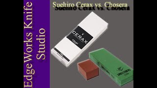 Suehiro Cerax 1000 Vitrified vs. Naniwa Chosera 1000 non Vitrified (Magnesia) on Shirogami 2