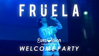 Fruela sings &quot;Live It Up&quot; at the Eurovision Welcome Party