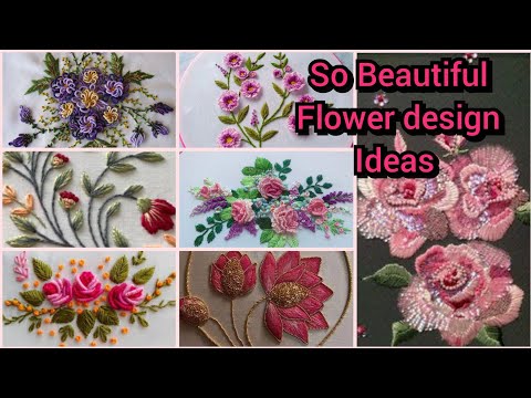 it's so Beautiful Hand embroidery Flowers design ideas / Flower pattern design
