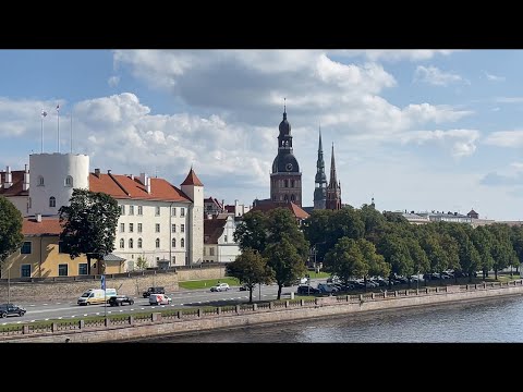 🎥 🏙️View from the Vanšu Bridge / Live /City walk 