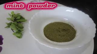 Mint powder at home|ఇంట్లో పుదీనా పొడి తయారీ