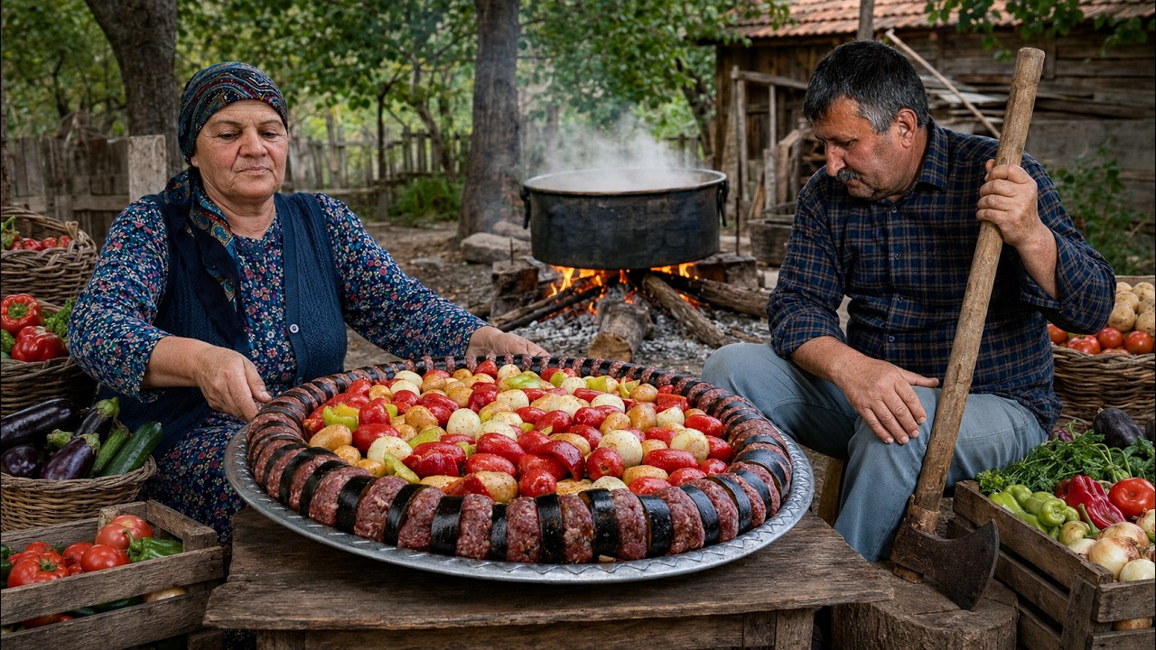 Village Cooking | Beef & Garden Vegetables in a Traditional Oven  🥩🌿