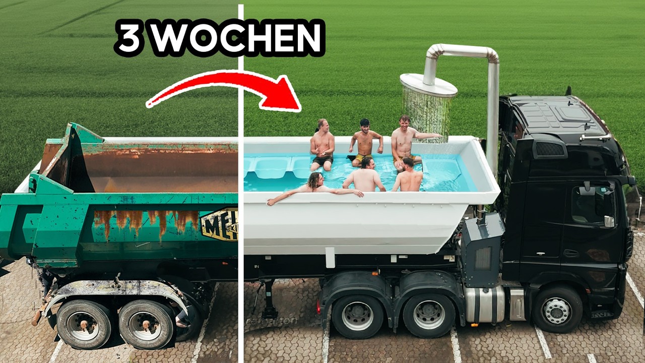 Vom SCHROTT-ANHÄNGER zur größten BADEWANNE der Welt