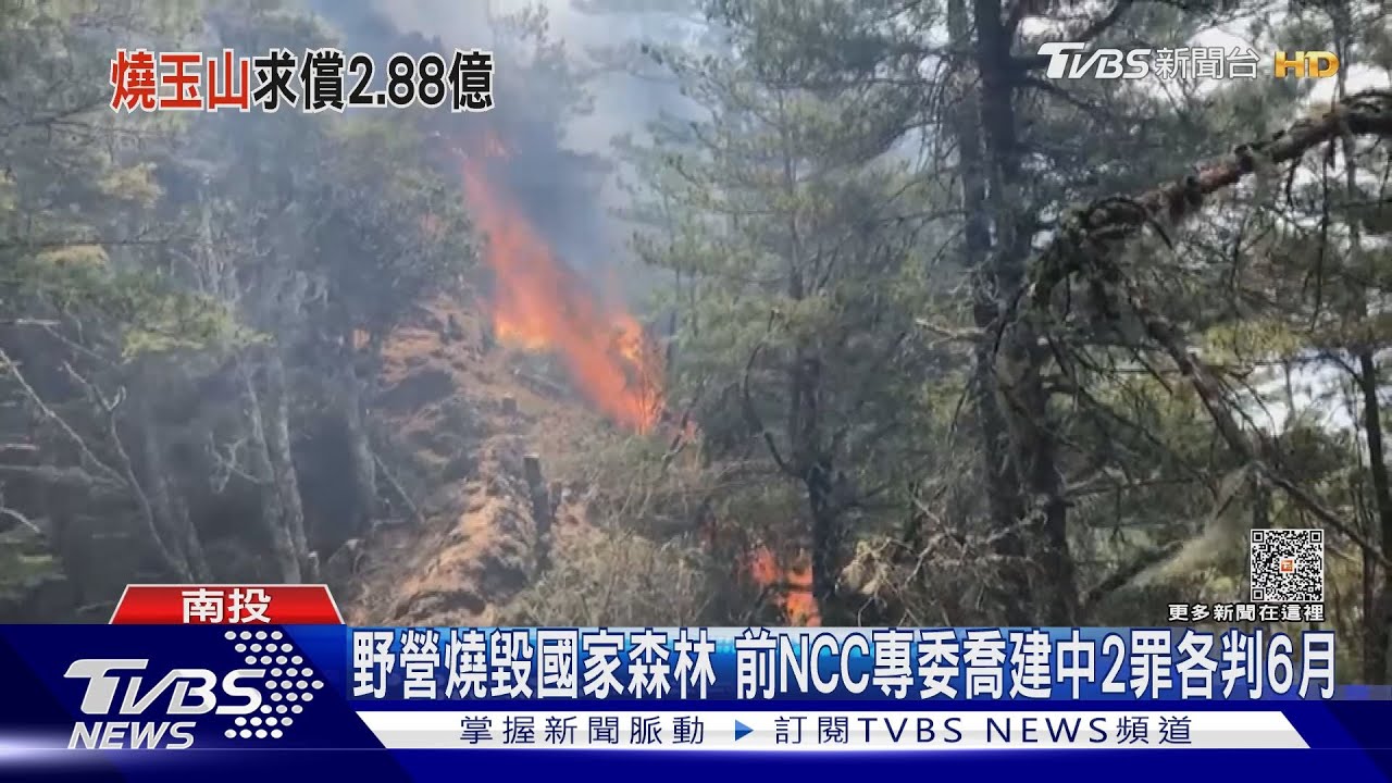野營燒毀國家森林 前NCC專委喬建中2罪各判6月