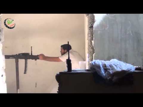 استهداف  قوات النظام في مبنى التأمنيات بقذائف الهاون من قبل الجيش الحر الفيلق الأول في درعا البلد في محافظة درعا