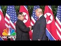 President Donald Trump And Kim Jong Un Shake Hands At Summit | NBC News President Donald Trump And Kim Jong Un Shake Hands At Summit | NBC News
