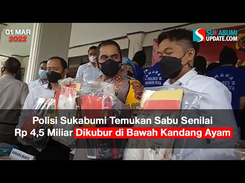 Polisi Sukabumi Temukan Sabu Senilai Rp 4,5 Miliar Dikubur di Bawah Kandang Ayam