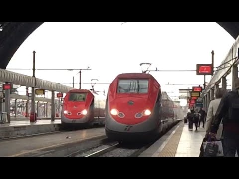 Entrata in contemporanea di due Alta Velocità Frecciarossa a Milano Centrale