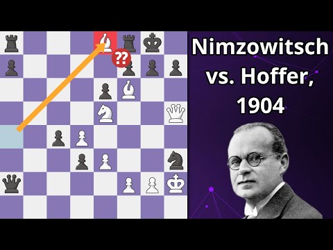 A Spectacular Coffeehouse Chess Combo - Nimzowitsch vs. Hoffer, 1904