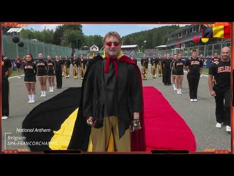 F1 Spa-Francorchamps 2023 - National Belgian Anthem Performed by Antoine Delie!