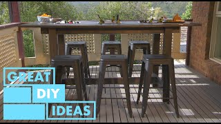 How to Make an Outdoor Bar Table Perfect for Entertaining | DIY | Grea