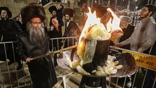 ההדלקה הגדולה של גאב״ד קארלסבורג במירון |   The Grand Karlsburg Rabbi Bonfire Lighting in Meron