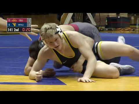 141lbs Ian Parker (ISU) dec Caleb Rea (WVU)