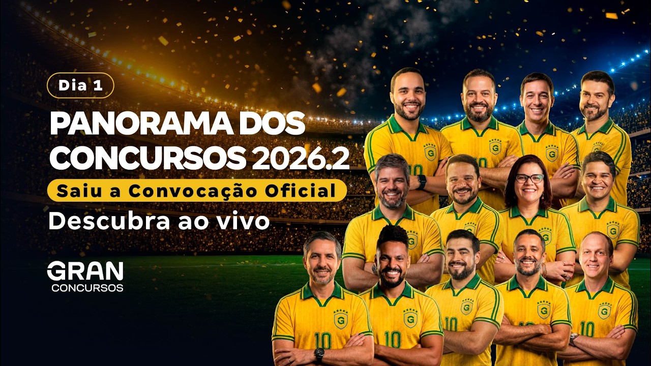 Panorama dos Concursos 2026.2 | Dia 1 - Saiu a Convocação Oficial | Descubra ao vivo
