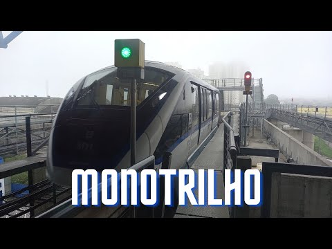 MONOTRILHO- MONORAIL-SÃO PAULO BRASIL-TRAJETO COMPLETO ENTRE A ESTAÇÃO SÃO MATEUS ATÉ VILA PRUDENTE