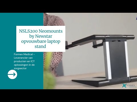 „Neomounts NEWSTAR“ nešiojamojo kompiuterio stovas (ergonomiškas, nešiojamas, reguliuojamo aukščio) video