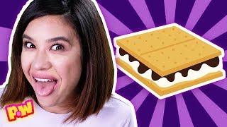 S'MORES SLINGSHOT! pocket.watch original challenge! Marshmallow challenge game ~ pocket.watch