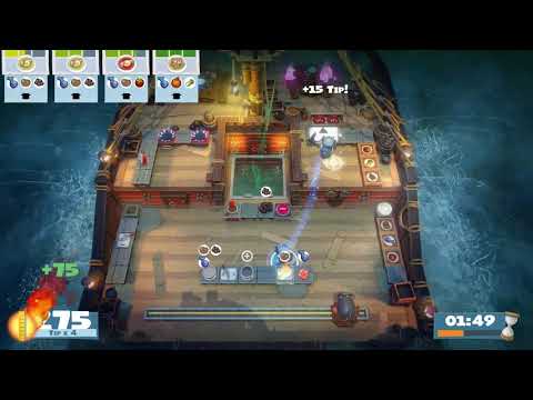 Overcooked All You Can Eat - Simple 4 star strategy - Ever Peckish Rises 2-3 1p