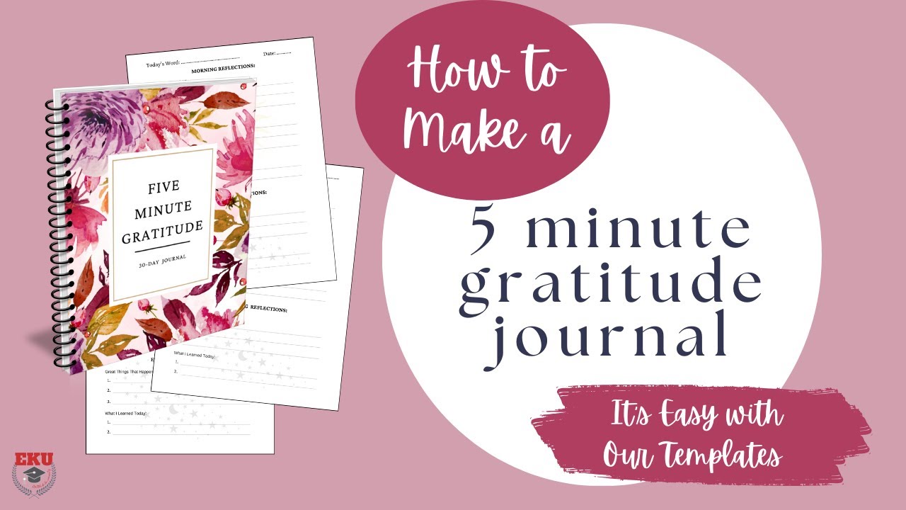 How to Make a Five Minute Gratitude Journal with Canva