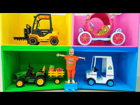 Vlad and Niki Four Colors Garage Challenge - Funny stories for kids