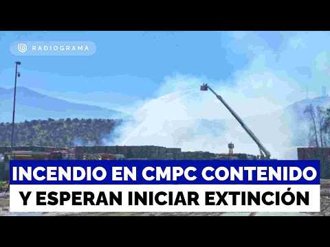 Incendio en papelera de CMPC en Puente Alto está contenido y esperan iniciar labores de extinción