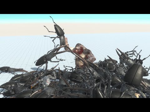 200 Giant Stag Beetle vs ALL TEAMS ARBS Animal Revolt Battle Simulator