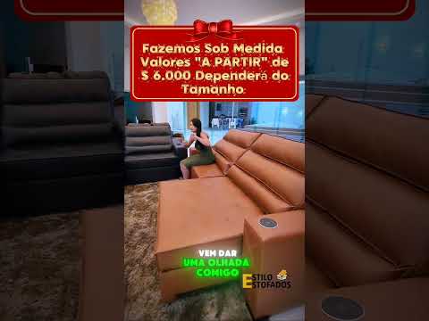 Sofá de Alto Padrão em Couro Ecológico  France Exclusivi – Produção Limitada   Estilo Estofados