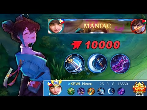 25 KILLS + MANIAC!! WANWAN CRAZY CRITICAL DAMAGE🔥 | BUILD TOP 1 GLOBAL WANWAN - MLBB