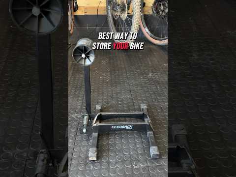 Pick #2 Feedback Sports RAKK bike stand. It is the best on ground storage I have found. Link below.