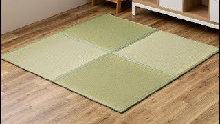 HAGiHARA Japanese Tatami Mat, 100% Rush Grass Tatami Mat, for Bedroom, Crawling and Yoga Mat Patchwo
