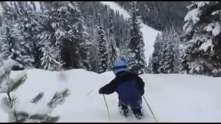 preview picture of video 'Awesome skiing by 7 year old Lucas at Fernie and Kimberly'