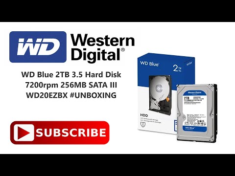 Western Digital WD Blue 2TB 3.5 Hard Disk | 7200rpm | 256MB Buffer | SATA III WD20EZBX | #UNBOXING