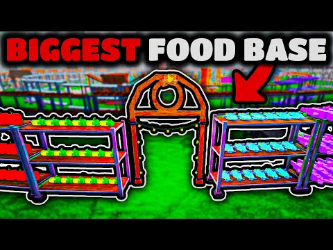 I Built the BIGGEST FOOD BASE in 99 Nights in the Forest!