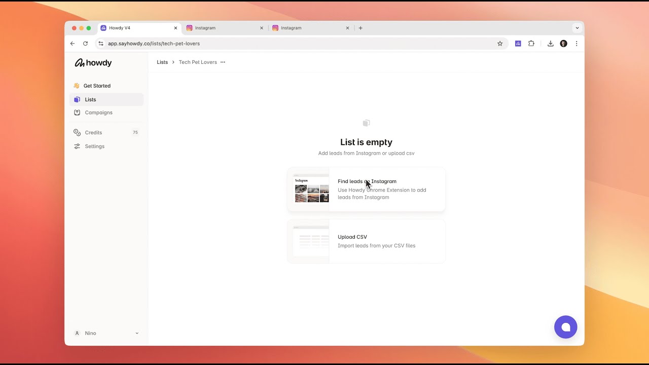 How to Launch Instagram DM Campaigns with Howdy