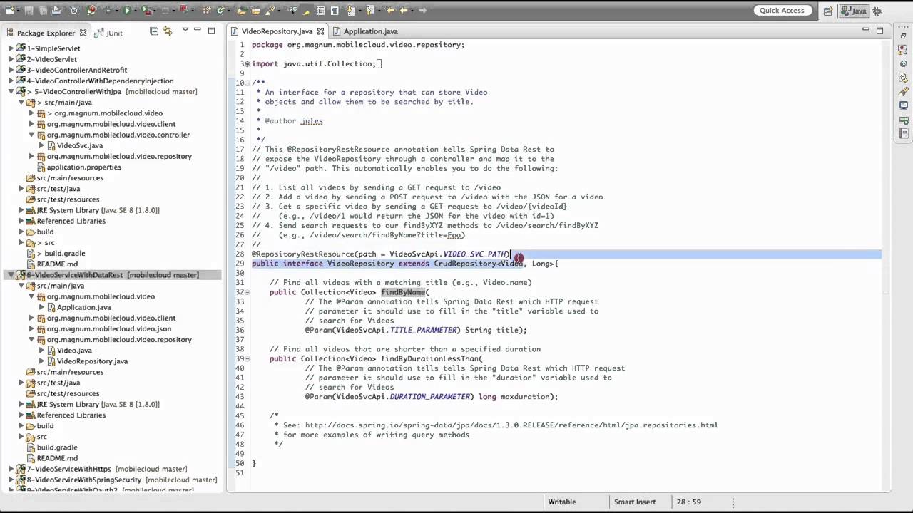 Section 3 Module 2 Part 2: Spring Data REST Code Walkthrough