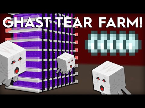 Minecraft Ghast Farm - Portal Based Design - 1000+ Items per hour