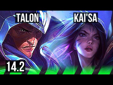 TALON vs KAI'SA (JNG) | 9/2/10, 300+ games, Rank 14 Talon | BR Grandmaster | 14.2