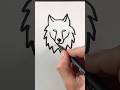 Quick and simple wolf drawing #drawingtutorial #drawing #howtodraw #draw #arttutorial #art