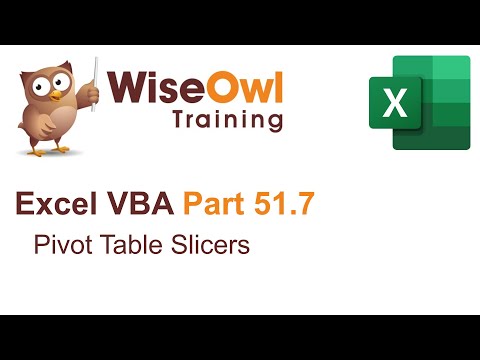 Excel VBA Introduction Part 51.7 - Pivot Table Slicers