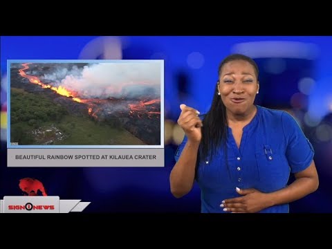 Beautiful rainbow spotted at Kilauea Crater (ASL - 6.6.18)