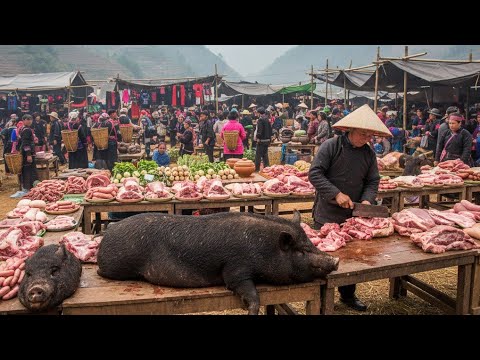 Tet markets in northern Vietnam consume hundreds of tons of pork every day