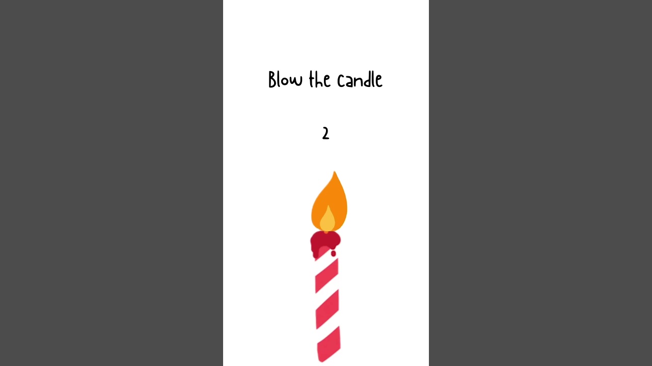 Make a Wish & Blow the Candle 🕯️|✨interactive game #animation