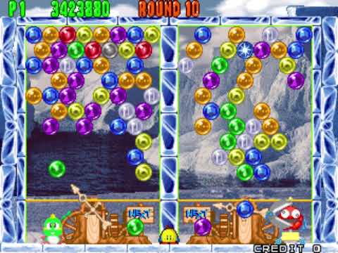 Puzzle Bobble 2 Player vs Computer Hard less than 8 minutes