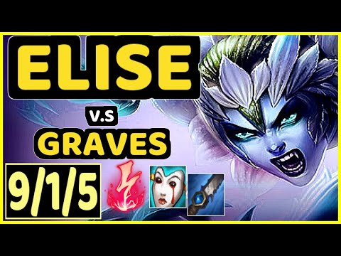 MINERVA (ELISE) vs GRAVES - 9/1/5 KDA JUNGLE GAMEPLAY - BR Ranked GRANDMASTER