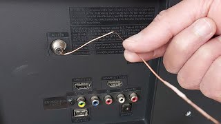 Cómo hacer una antena de bricolaje fácil para televisión #trucos