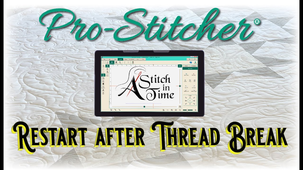 Restart Point after Thread Break - Handi Quilter Pro-Stitcher