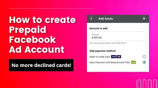 How to create a Prepaid Facebook Ad account so you can easily run Facebook ads