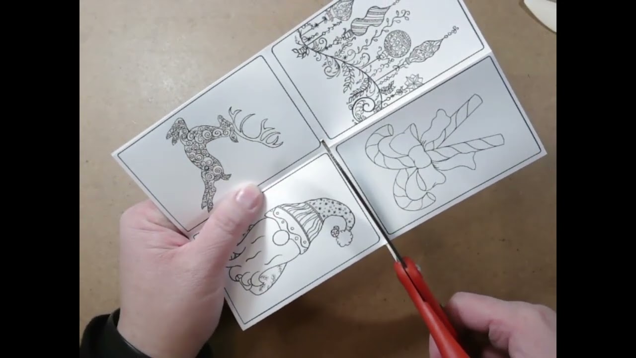 How to Fold a Mini Coloring Book from ONE Sheet of Paper | Easy DIY Tutorial
